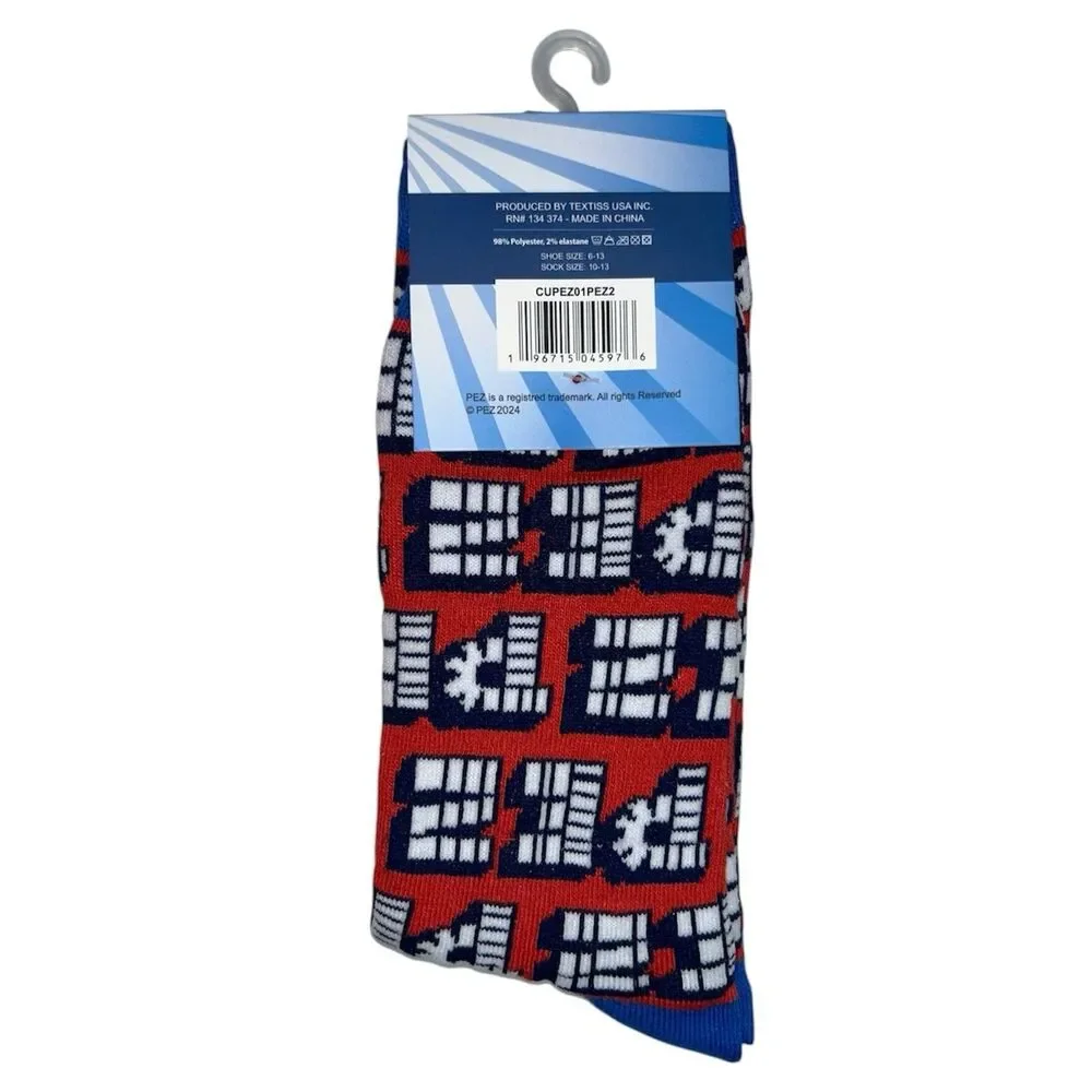 1x Pez Candy Novelty Fun Crew Socks Size 6-13